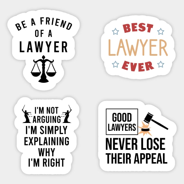 Best lawyer ever sticker pack Sticker by cypryanus